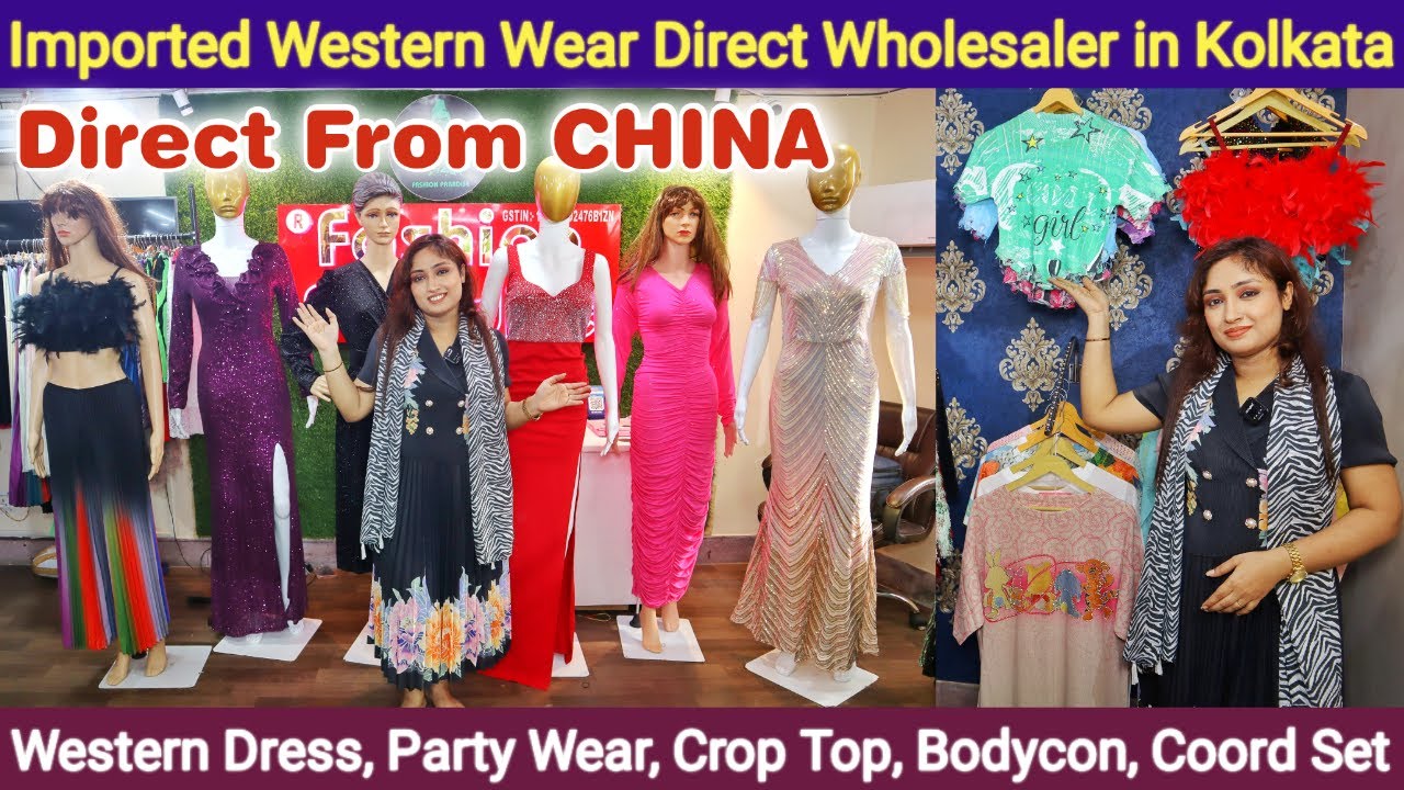 Imported Western Dress, Coord Set, Crop Top, Bodycon, 3D Tshirt, Party Wear Wholesaler in Kolkata