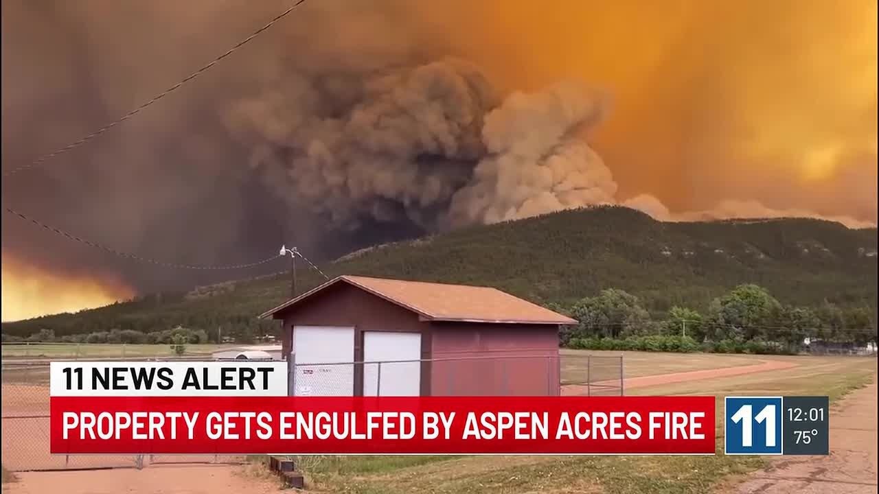 Актуальные данные о пожаре Aspen Acres в полдень