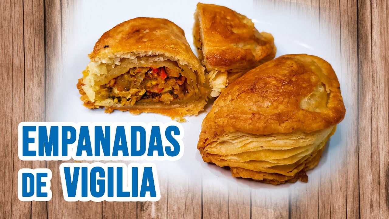 Empanadas de Vigilia con masa hojaldre y relleno de pescado