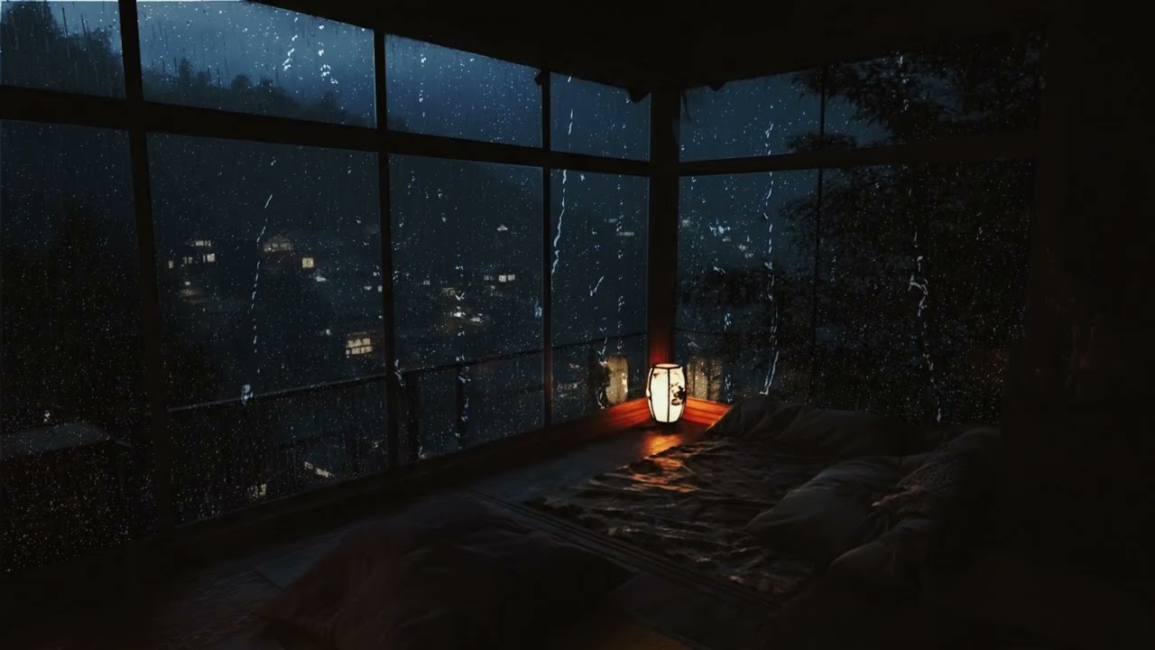 Soft Rain on Window | 1 Hour Deep Sleep Black Screen Rain Ambience