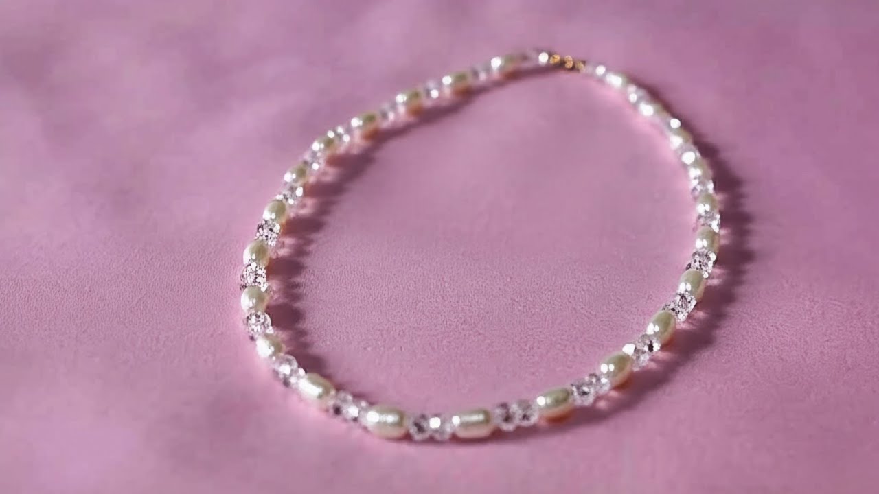 C&oacute;mo Hacer un Collar de Perlas y Cristales Blancos | Tutorial de Bisuter&iacute;a F&aacute;cil para Principiantes