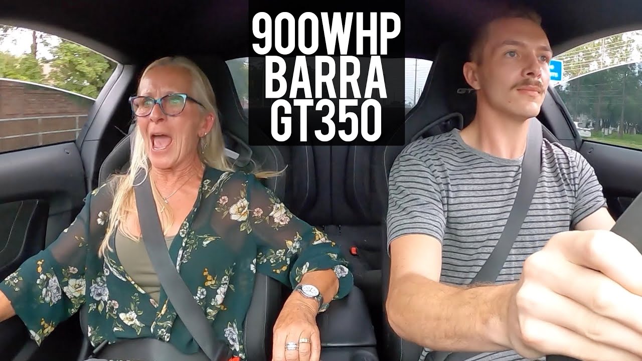 Scaring my Mom in my 900WHP Mustang! (Barra GT350)