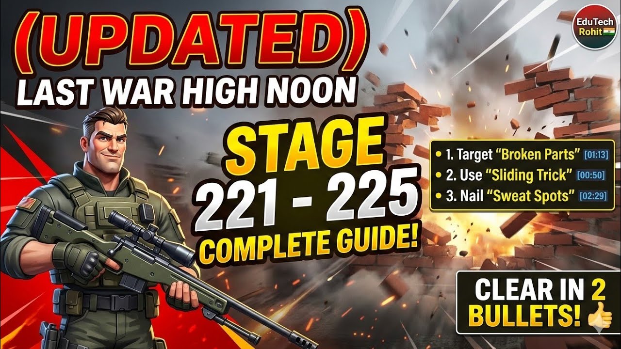(Updated) Last War High Noon Stage 221 - 225 complete guide ! 