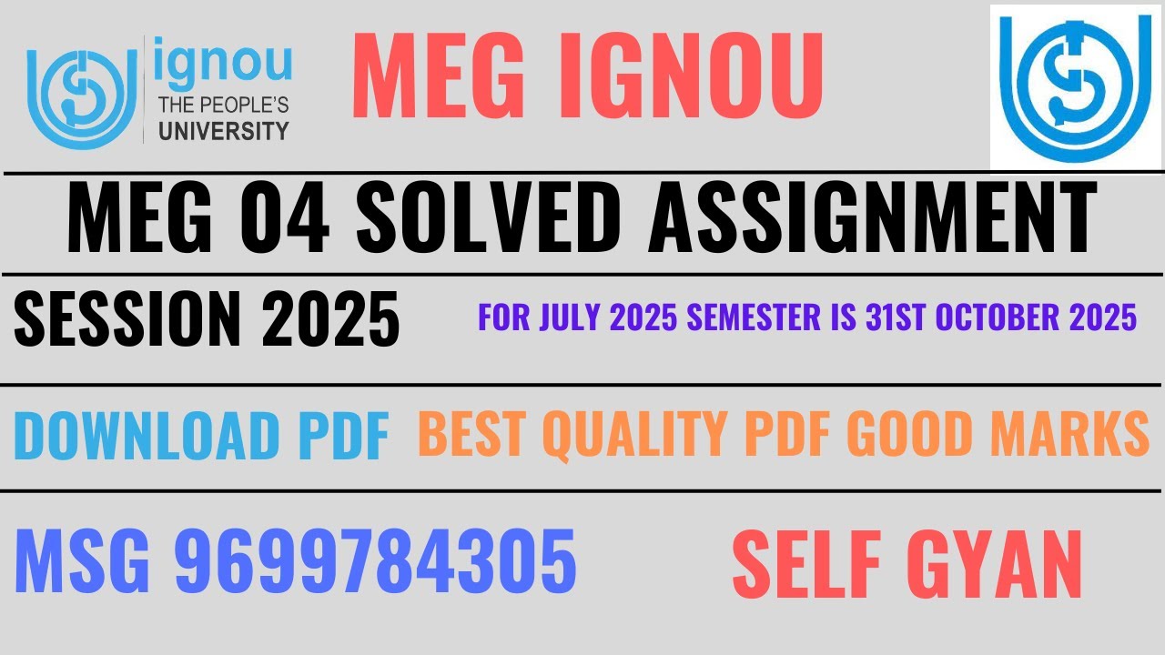 MEG 04 solved assignment 2025 IGNOU DOWNLOAD