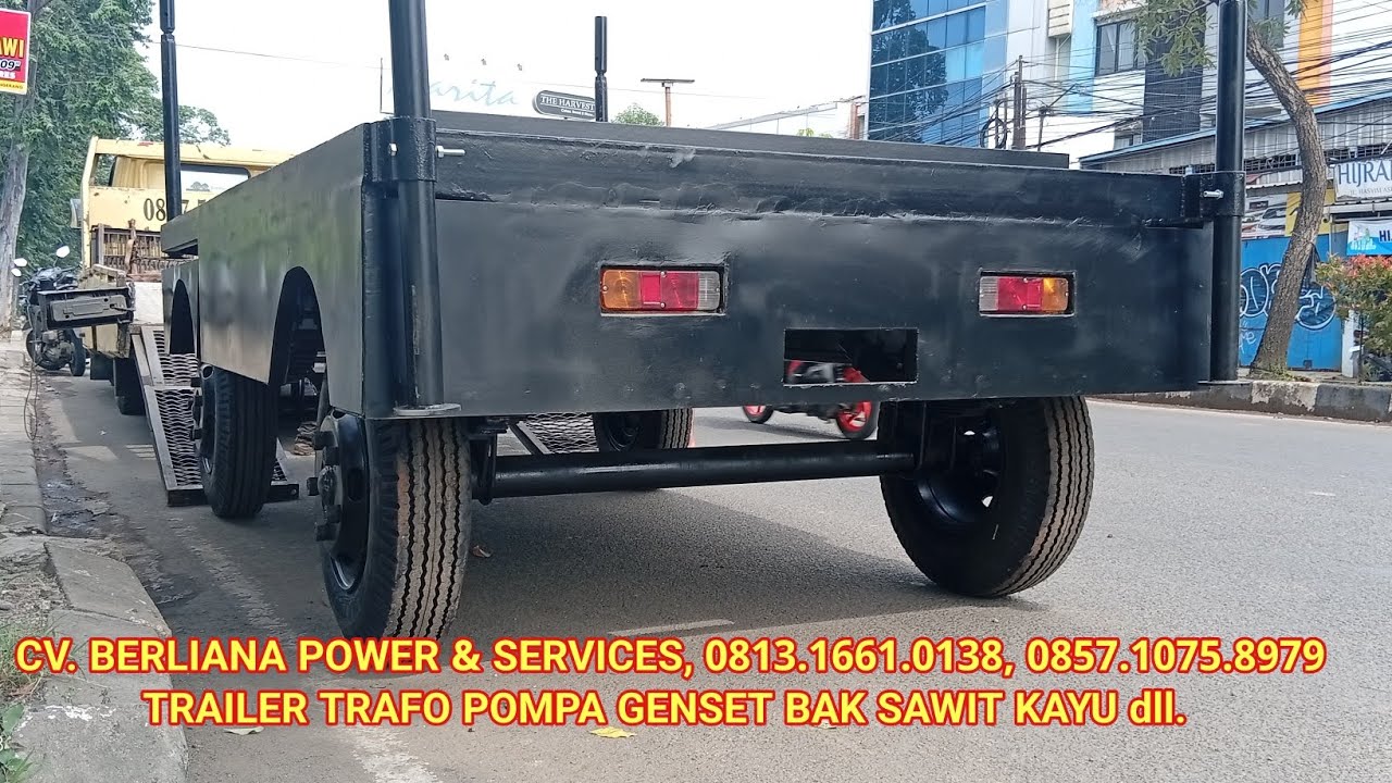TRAILER FILTER TROLI GEROBAK ANHANG POMPA TRAFO GENSET GANDENG TRAKTOR TRUK BAK SAWIT GUDANG INDUSTI