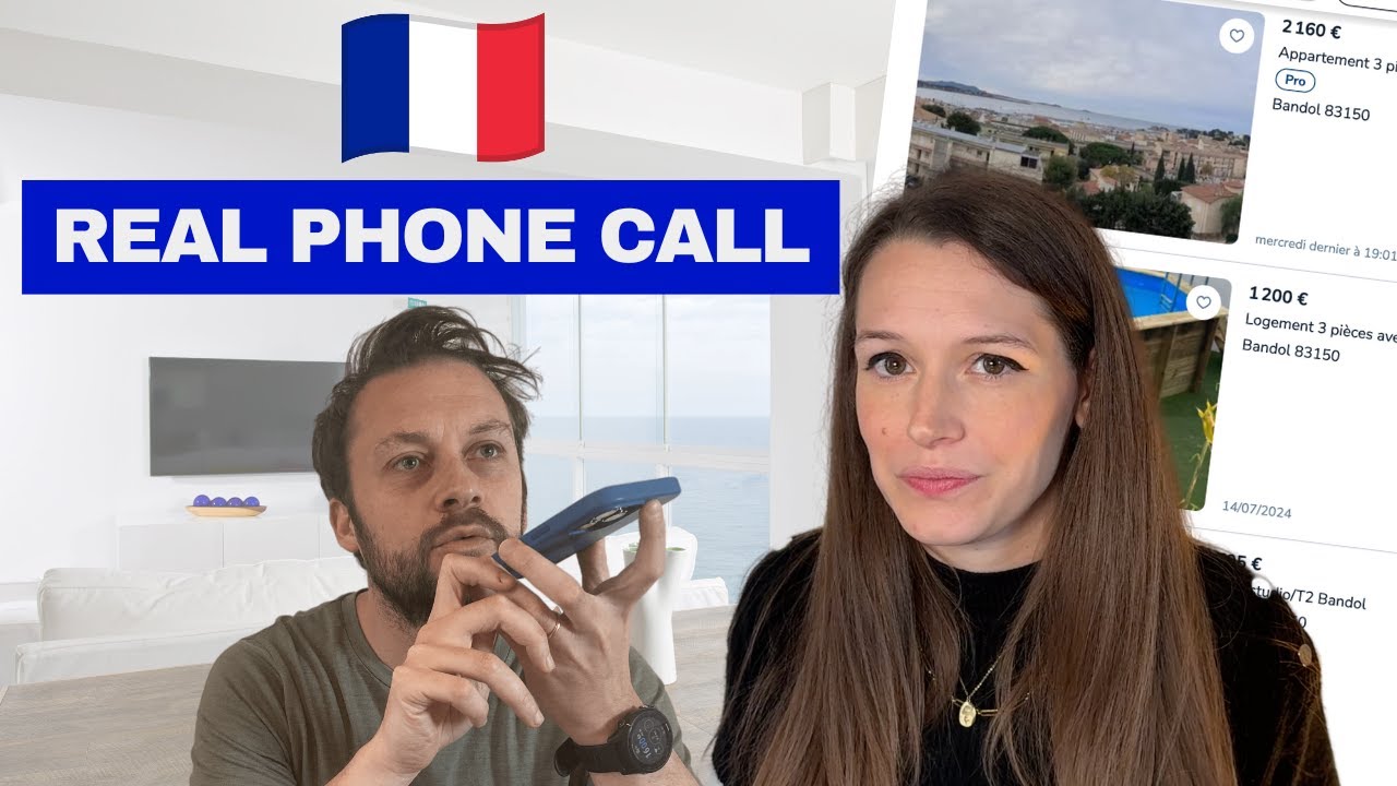 ☎️ French phone conversation EXPLAINED - Rent a flat (advanced French)