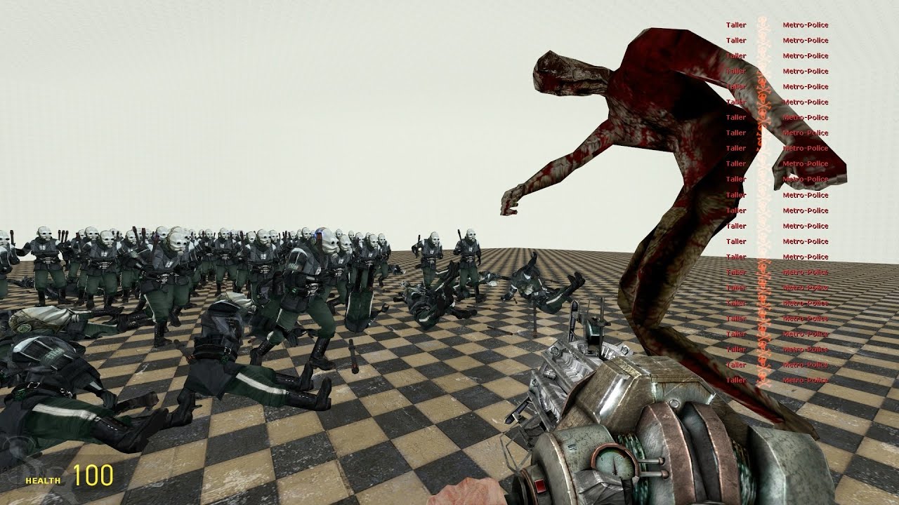 Garry's Mod Gets Intense: 100 Metrocops vs Cry of Fear SNPCs - Who will win?