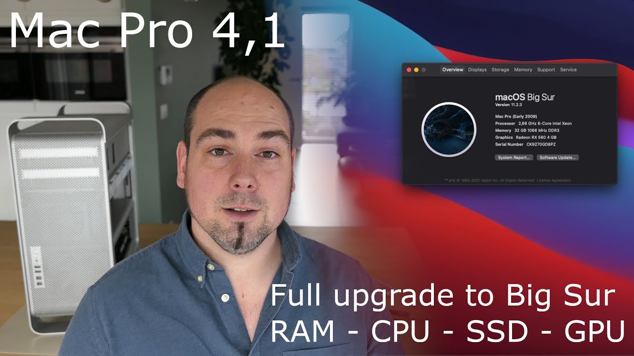 Mac Pro 4,1 — полное обновление оборудования и программного обеспечения до Big Sur