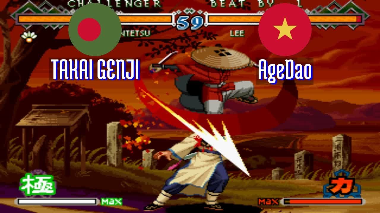 FT5 @lastbld2: TAKAI GENJI (BD) vs AgeDao (VN) [The Last Blade 2 lastbld Fightcade] Feb 14