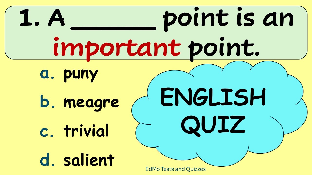 ENGLISH VOCAB TEST. Learn new words!