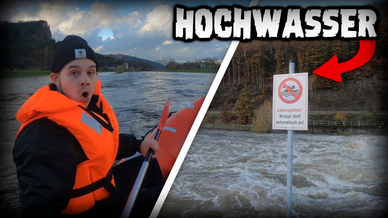 ÜBERFLUTUNG ⚠️ Mit dem Boot über die Kinzig im Schwarzwald | Gefährliche Strömungen