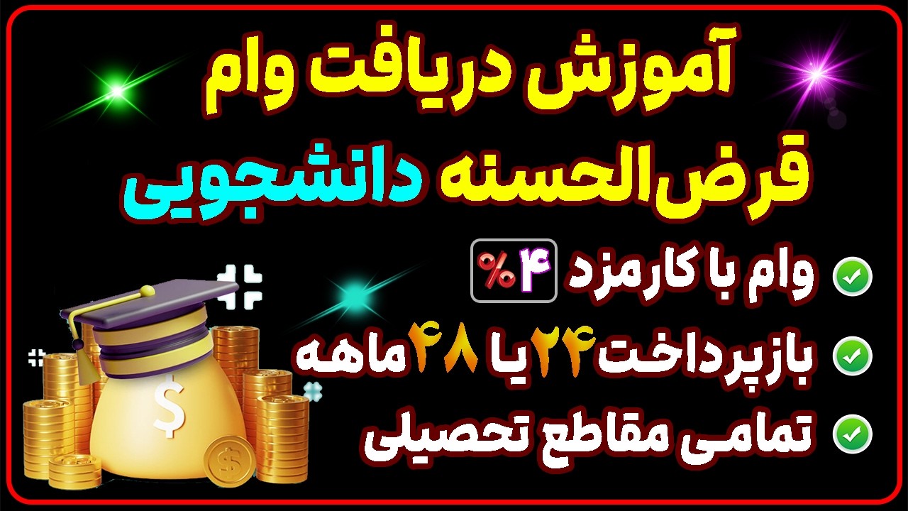 آموزش دریافت وام قرض‌الحسنه دانشجویی برای تمام مقاطع تحصیلی با مقادیر متفاوت