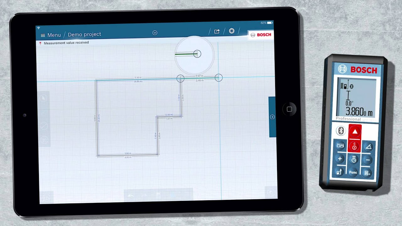 GLM 100 C + Floor plan app (p3) tạo layout