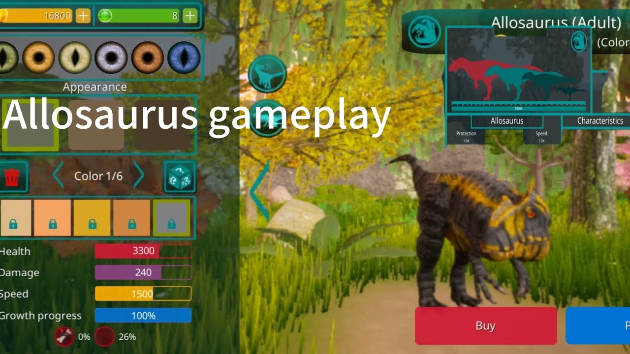 Playing as Allosaurus