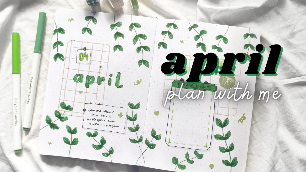 PLAN WITH ME | April 2022 | Bullet Journal Setup 🌱 ft. Helpfull