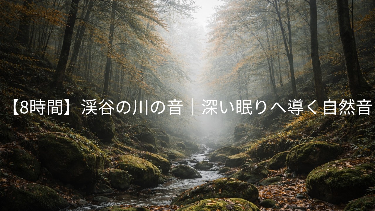 【8時間】渓谷の川の音｜深い眠りへ導く自然音