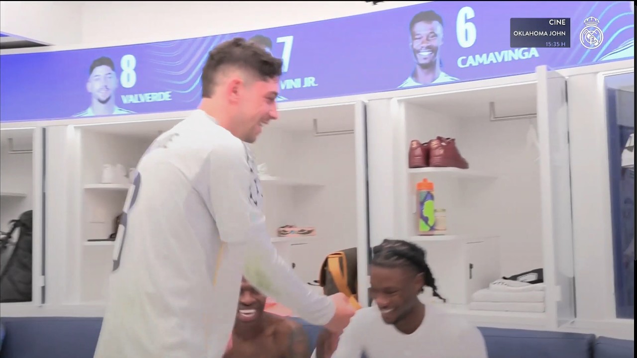 As&iacute; recibi&oacute; el vestuario del REAL MADRID a FEDE VALVERDE tras su hist&oacute;rico partido