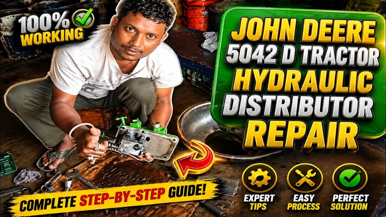 John Deere Tractor 5042 D Tractor Hydraulic Distributor Repair 🚜👍🚜