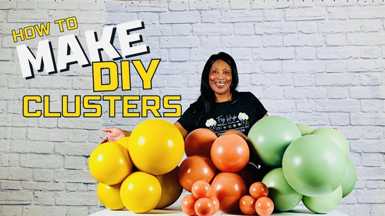 Как сделать грозди из воздушных шаров | Пошаговая инструкция #howto #balloonclustertutorial #diyb...
