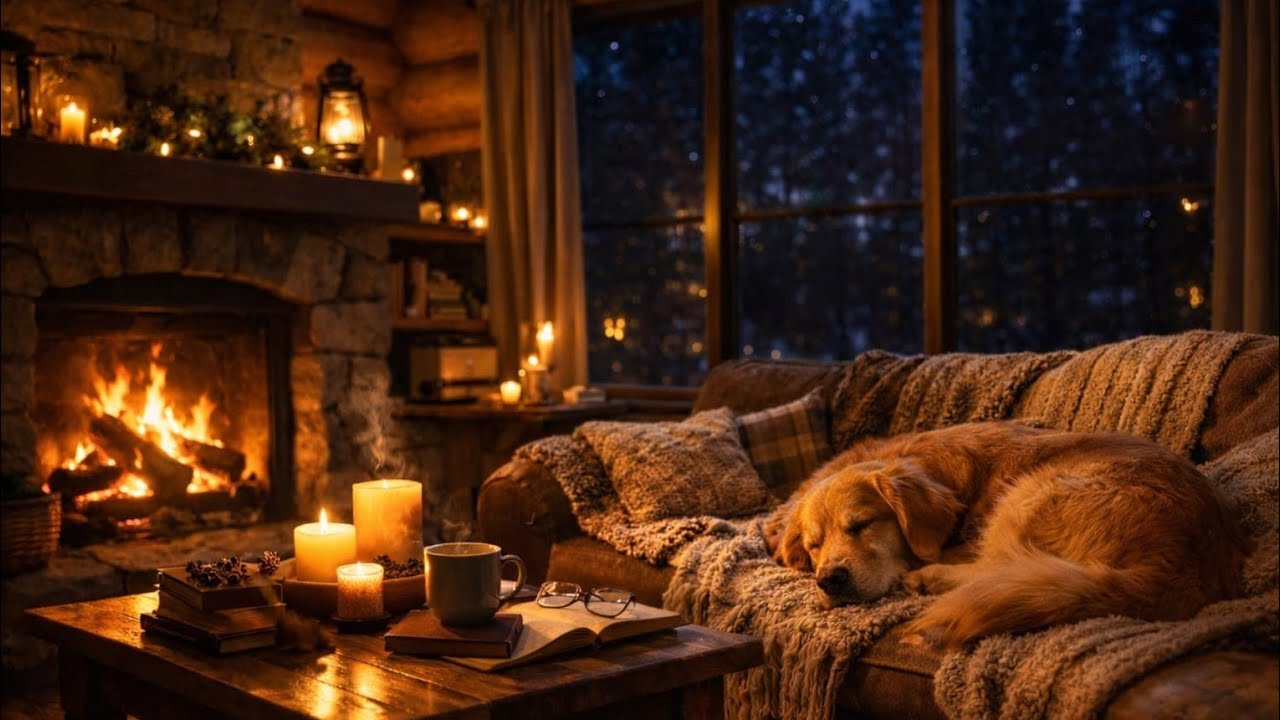 Relaxing Jazz Instrumental Music & Cozy Winter Coffee Shop Ambience  Warm Jazz Music to Study, Work3