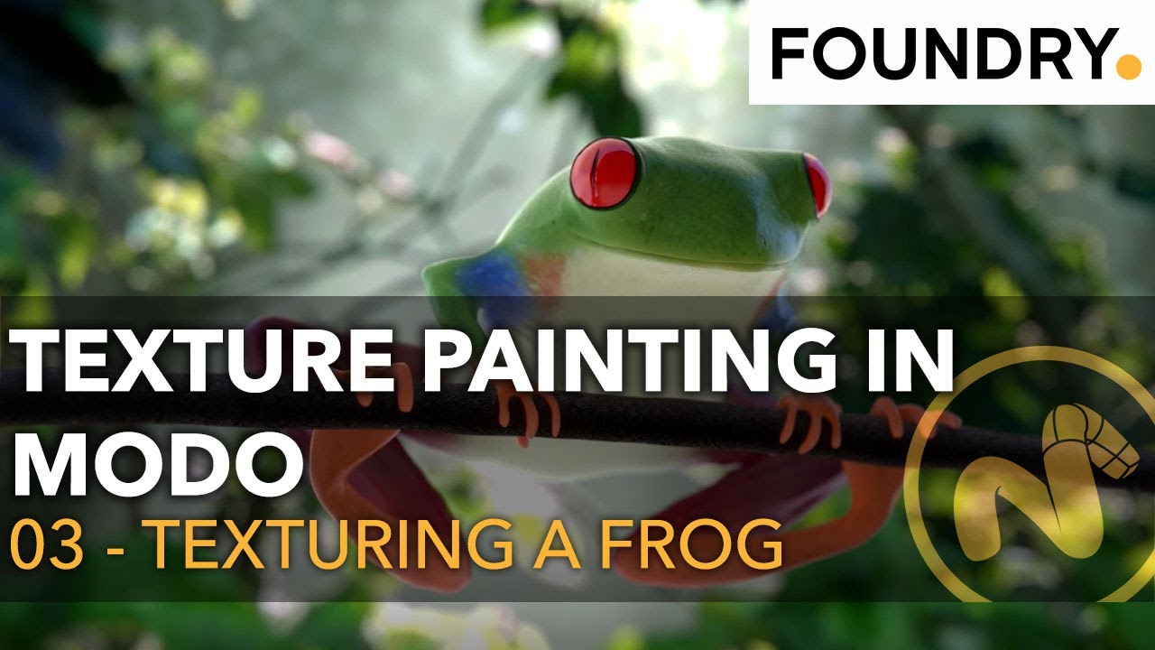 03 - Texturing a Tree Frog | Texture Painting in Modo