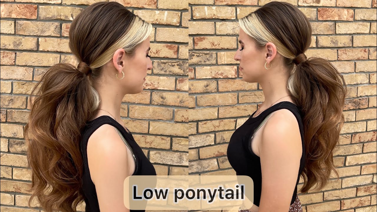 Voluminous low ponytail