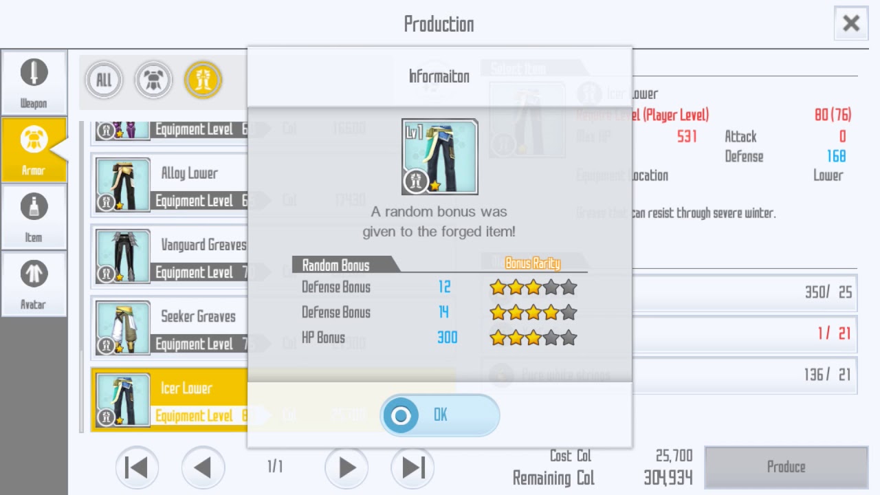Crafting my Level 80 Equipments and got maxed 5 stars!! Sword Art Online Integral Factor [SAO IF]