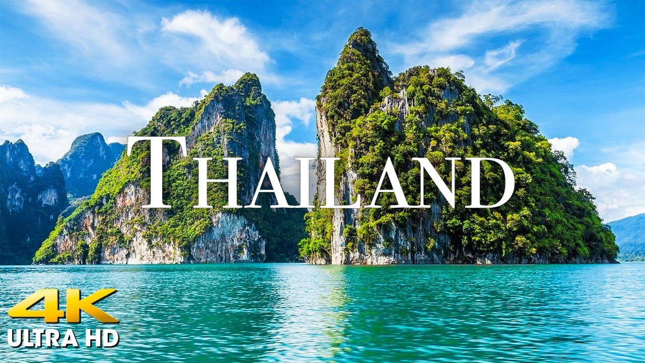 FLYING OVER THAILAND (4K UHD) Amazing Beautiful Nature Scenery with Relaxing Music for Stress Relief