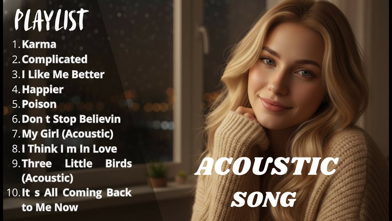 Acoustic Mood Playlist Cover 2026 🎵-  Karma, I Like Me Better, My Girl (Acoustic), Poison