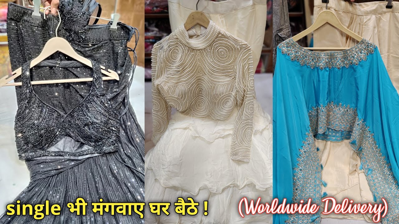 सब कुछ फ्री के रेटों पर😍1595₹ से शुरू🥰NAVRATRI SALE OFFER🔥Crop Top Lehenga,Indo Western,Shrug, Drape