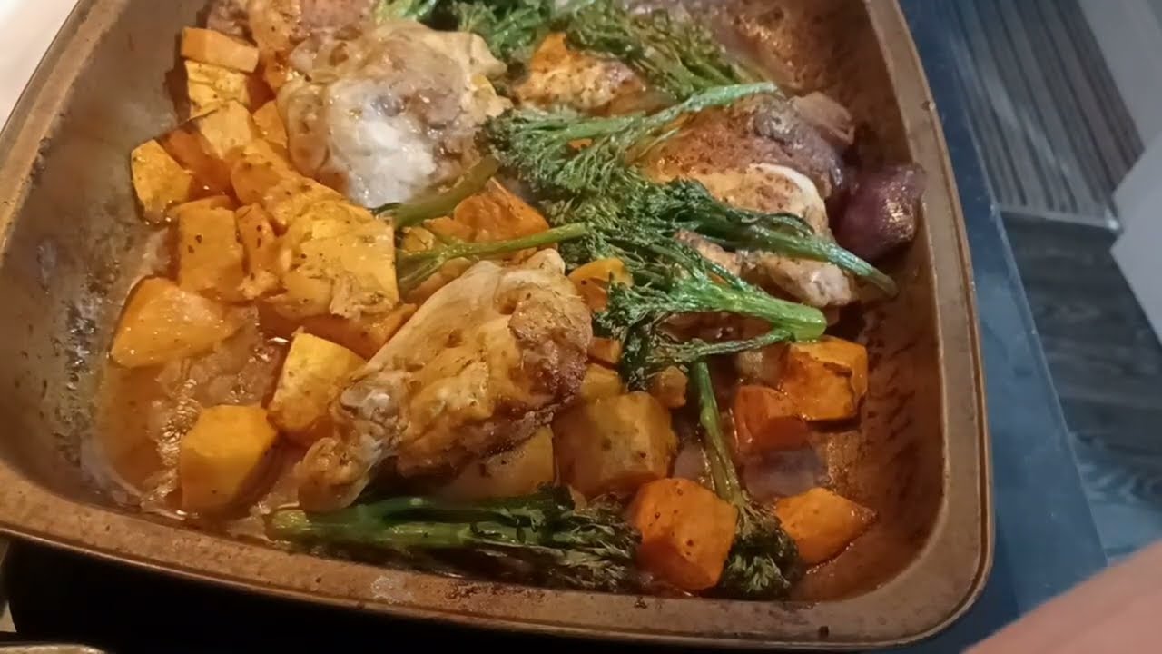 Chicken and Sweet potato Traybake #chickentraybake