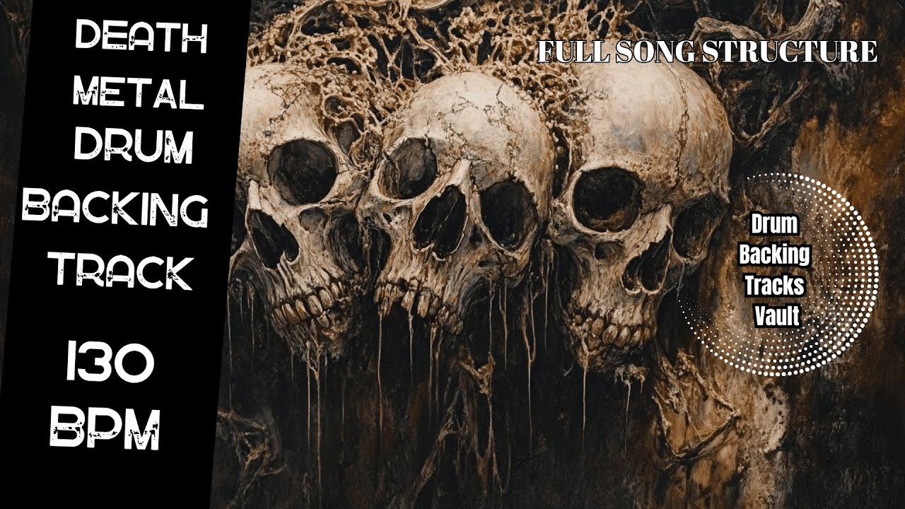 130 BPM Death Metal Drum Loop &ndash; Mid-Tempo Pulse for Guitar and Bass Practice