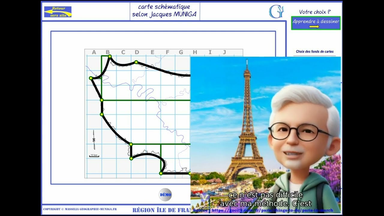 Île de France schématique selon Jacques MUNIGA