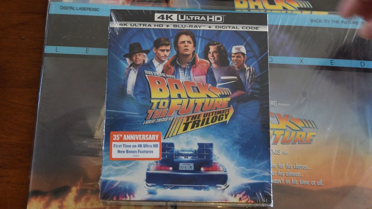 Back to Future 4k Sealed Unboxing and packaging  comparison to VHS, LASERDISC, DVD and BLU-RAY