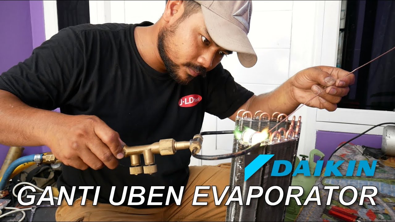 TUTORIAL GANTI UBEN EVAPORATOR || AC DAIKIN 1PK || AC BOCOR FREON