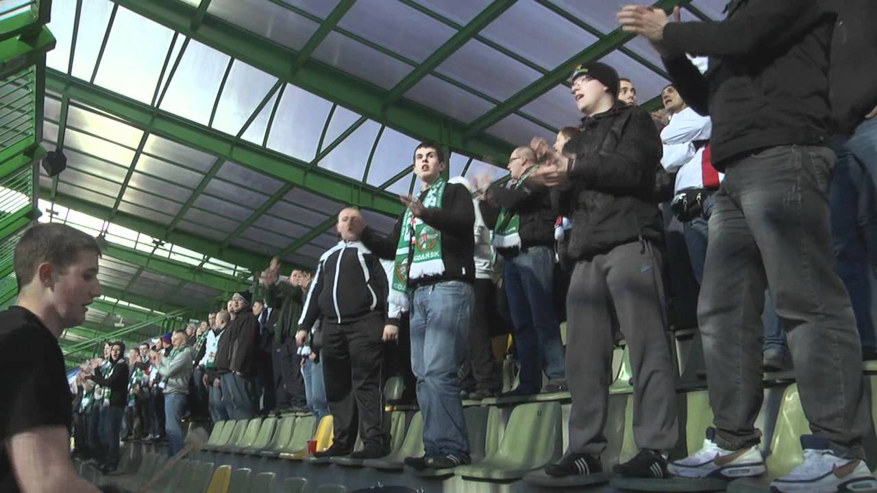GKS Bełchatów - Lechia Gdańsk, 30.03.2012, doping kibiców Lechii Gdańsk