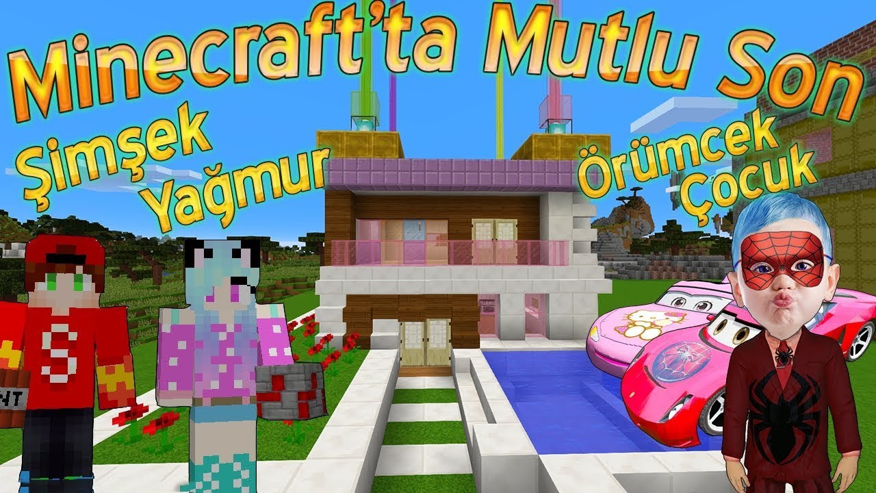 YAĞMUR ve ŞİMŞEK MİNECRAFT'TA MUTLU SON
