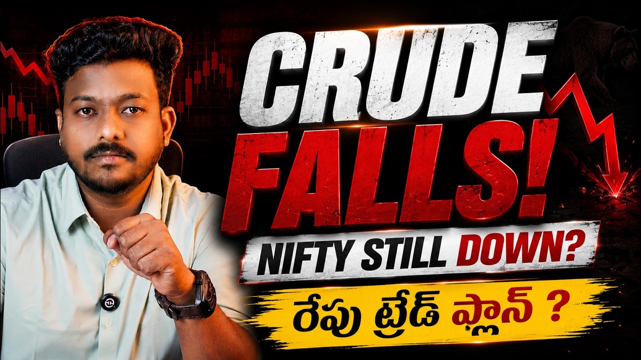 NIFTY FALLS Despite CRUDE CRASH! 😱 What Went Wrong? | Tomorrow Market Analysis