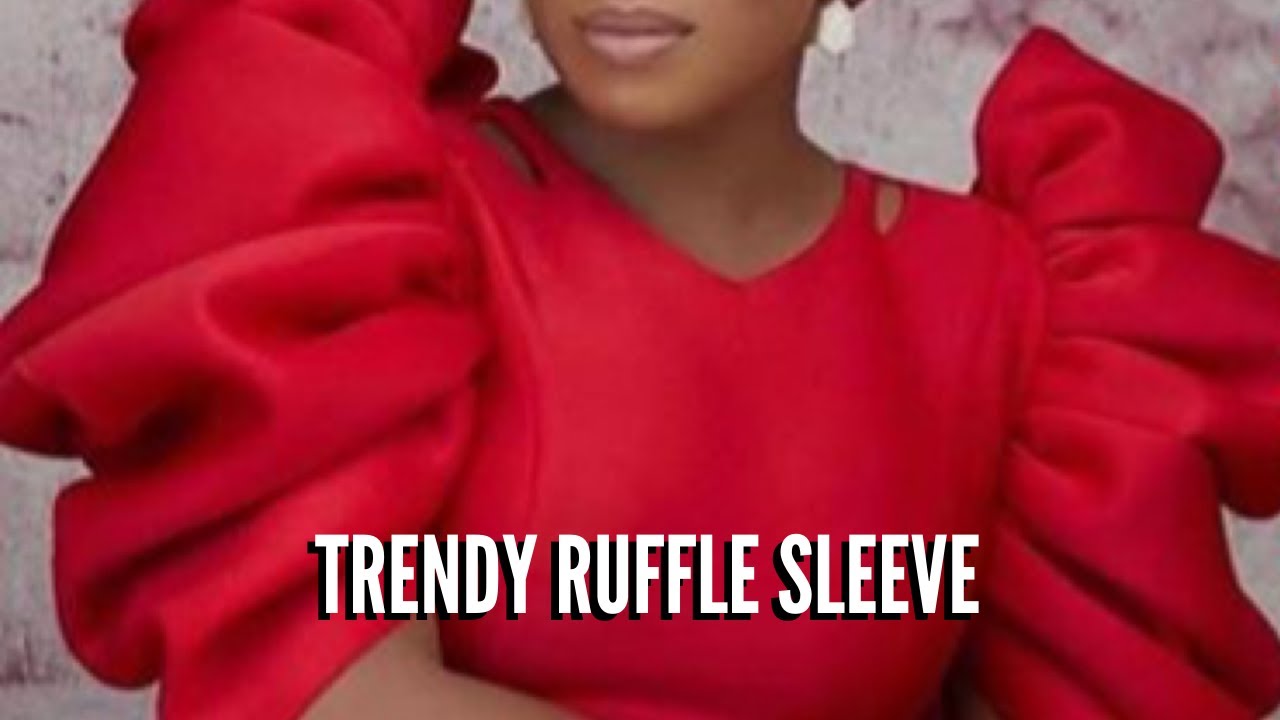 HOW TO CUT AND SEW A TRENDY RUFFLE SLEEVE (BEGINNERS LEVEL)| DIY exaggerated ruffle sleeve