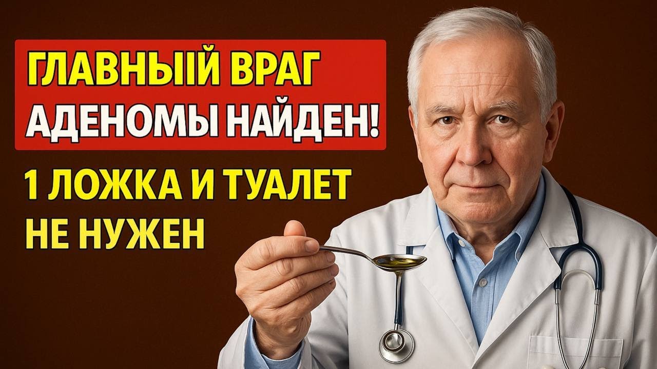 ГЛАВНЫЙ ВРАГ АДЕНОМЫ НАЙДЕН! 1 ложка на ночь — и забудете дорогу в туалет