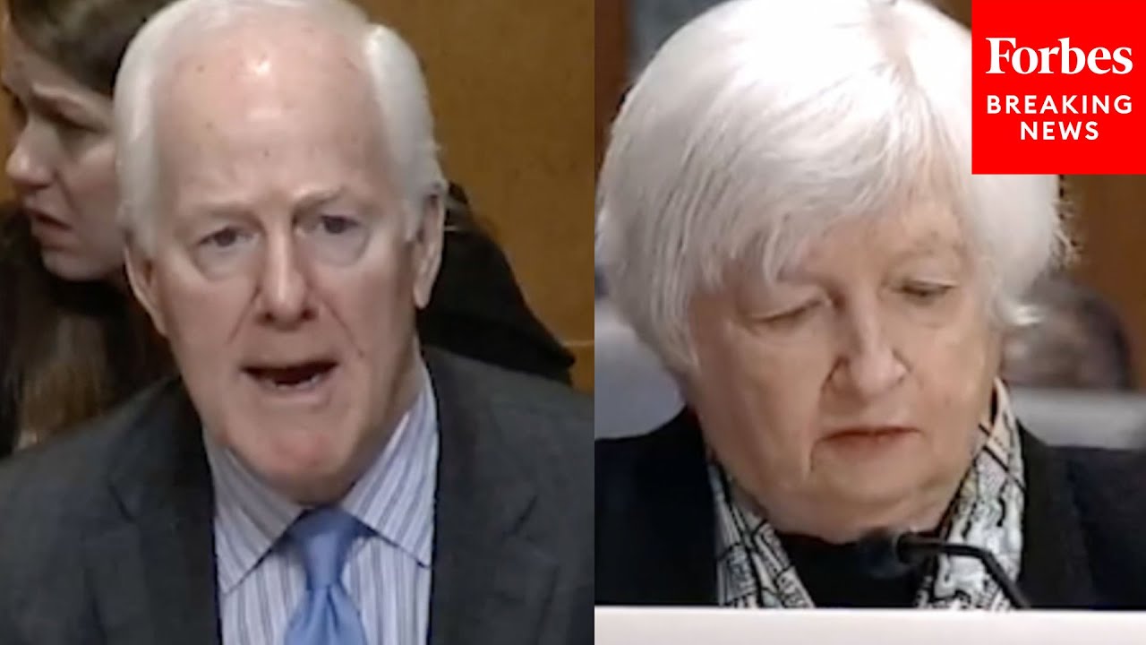 John Cornyn Brings Up Janet Yellen's Past Statements Of Inflation Being 'Transitory' To Her Face
