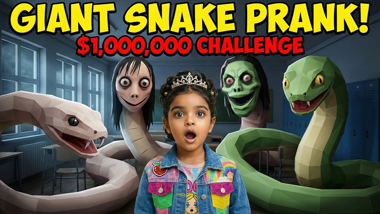 Kids learn To brave and stay strong | 😨ALPHA SNAKE Comes Real World | LolipopToon | Like Vedika Show