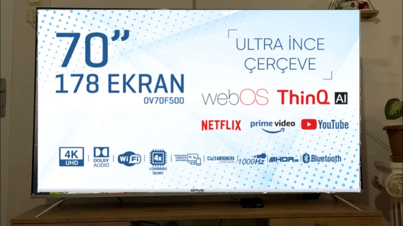 EN UCUZ 70 İN&Ccedil; AKILLI TV! Onvo 70 in&ccedil; 178 Ekran Ultra Hd 4k Webos Smart Tv