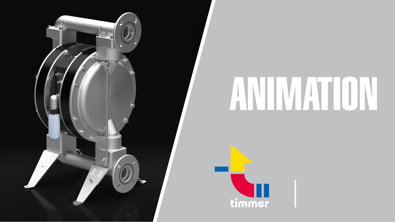 Timmer Double diaphragm pump with complete emptying