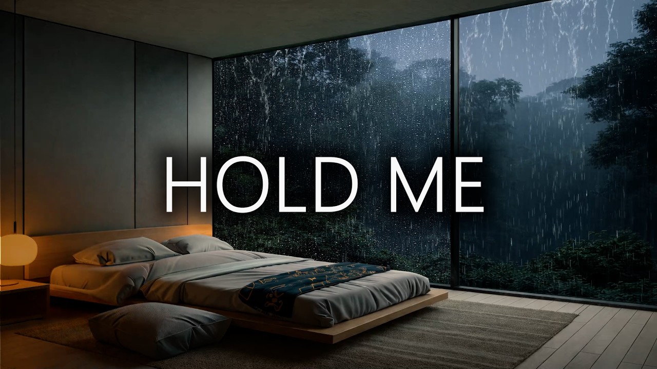 Calm Piano Rain Ambience | Night rain ambience with soft piano background music | Calming