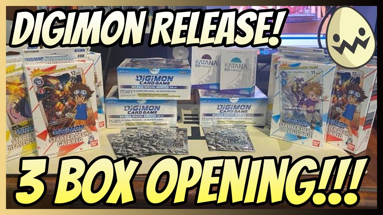 Digimon Release! 3 Box Opening!!!