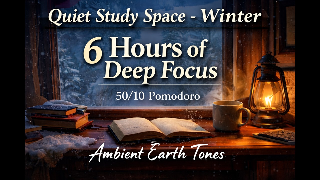 WINTER FOCUS (CALM, GROUNDED)“6-Hour Deep Focus Study Sound- A Winter Ambient Earth Tones”