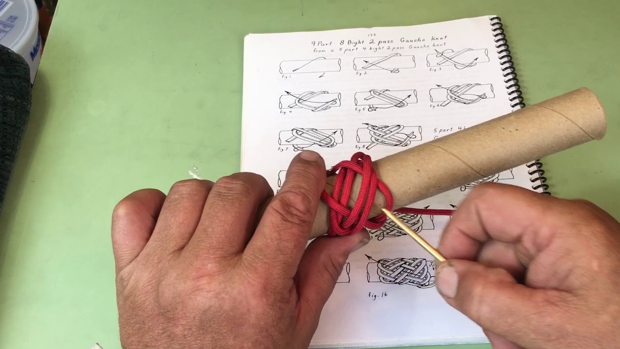 Braiding A Gaucho Knot By Building The Pattern.