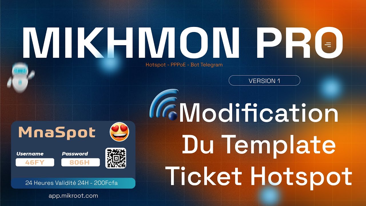Mikhmon pro - Partie 4 Modification du template ticket hotspot 