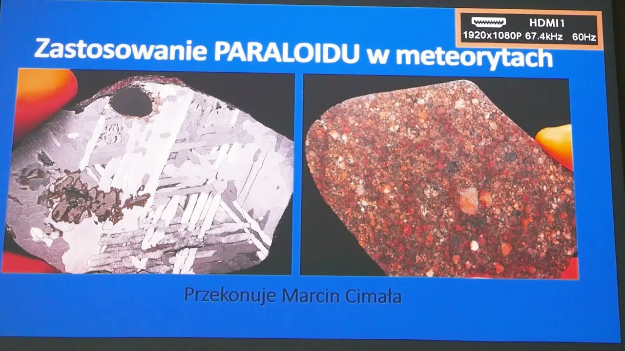 XIII Konferencja Meteorytowa - Stosowanie paraloidu w meteorytach